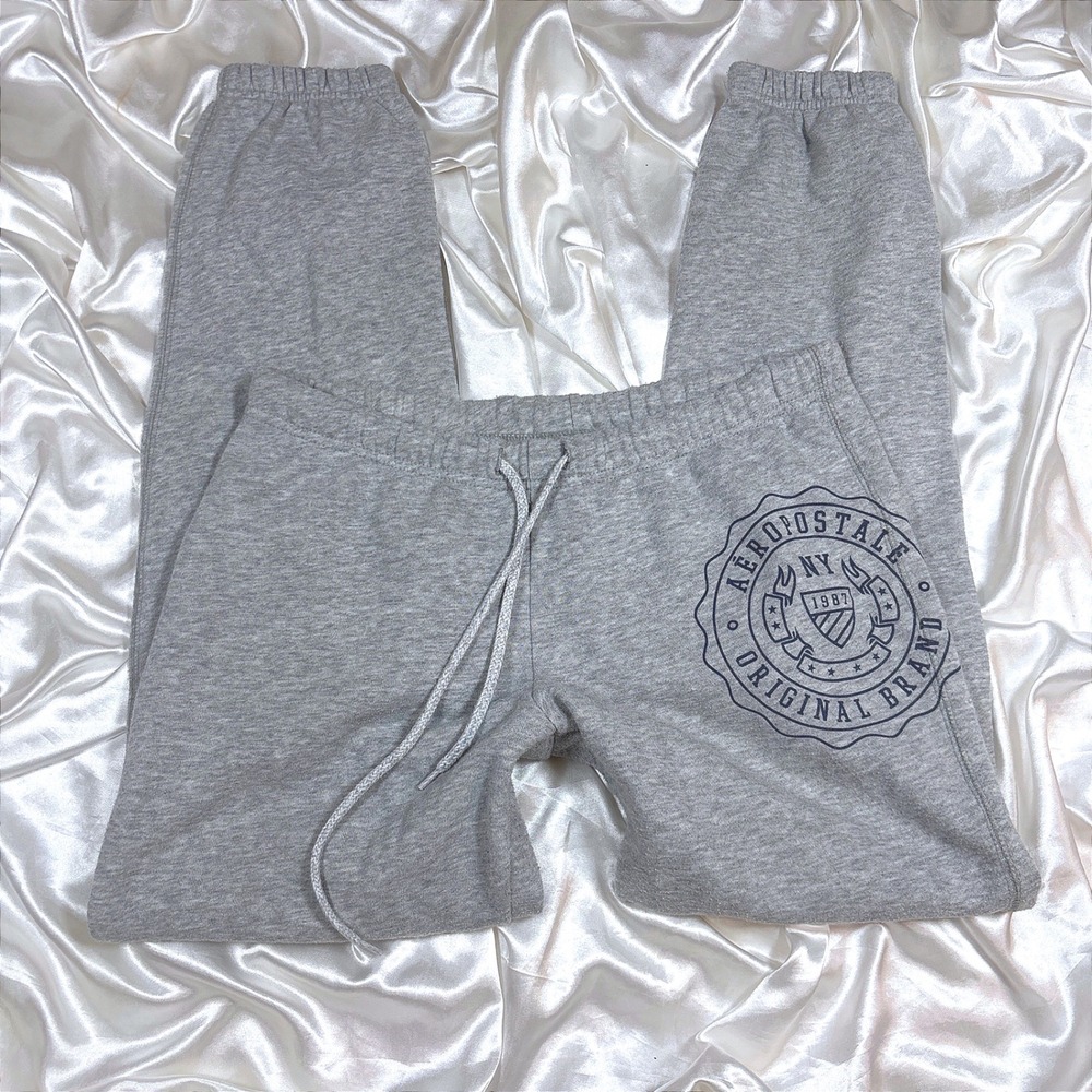 y2k Sweatpants Gray Excellent Aeropostale Original Brand Graphic Joggers